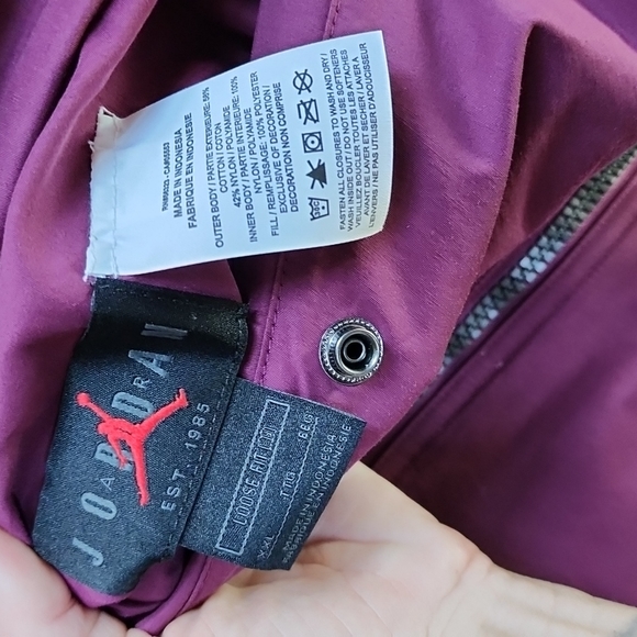 🍭HPx3🍭 NWT Nike/Jordan: Jordan Statement MA-1 Jacket, Maroon/Black - Picture 9 of 14